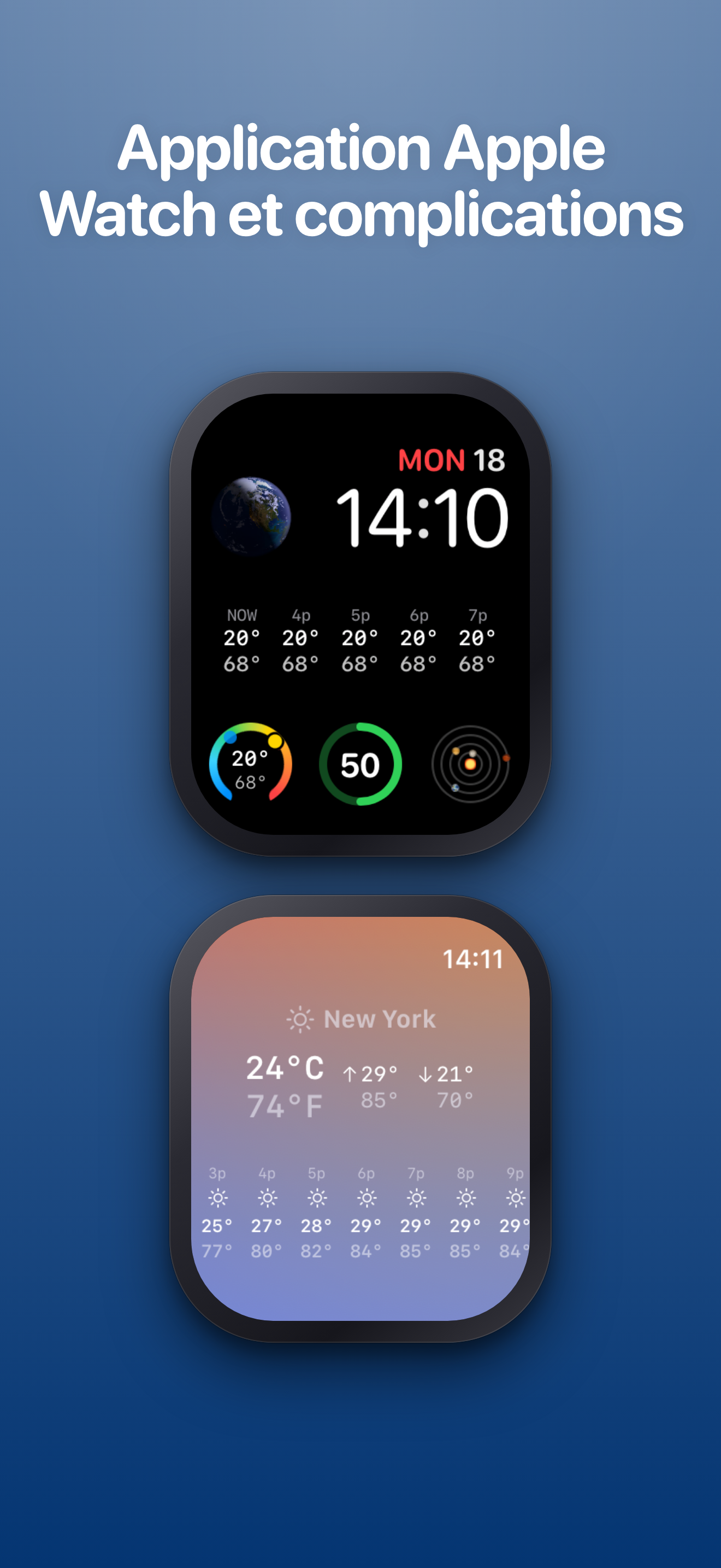 Application Apple Watch et complications