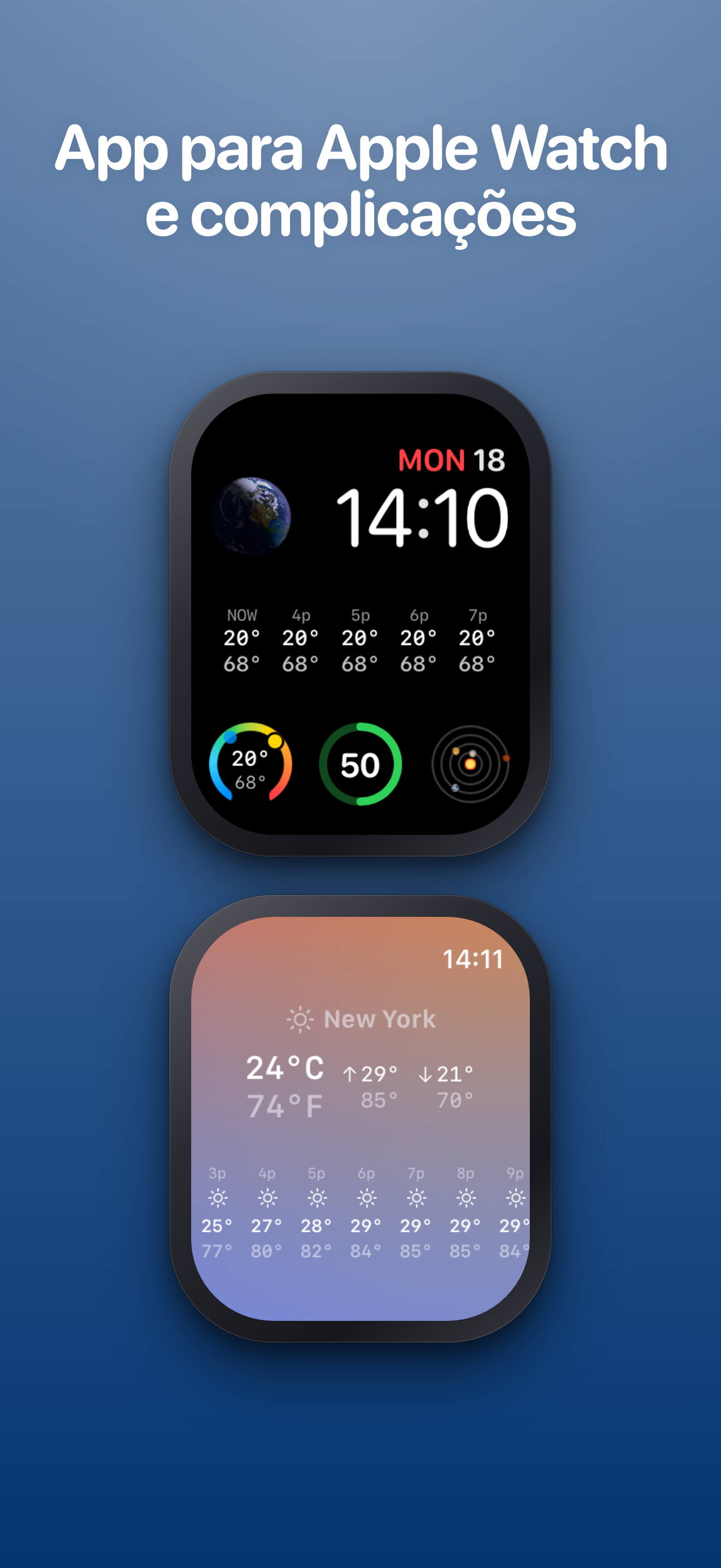 App para Apple Watch e complicações